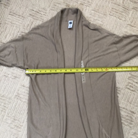 GAP open cardigan, dropped shoulder half sleeve neutral color New, Size XS - Picture 16 of 16